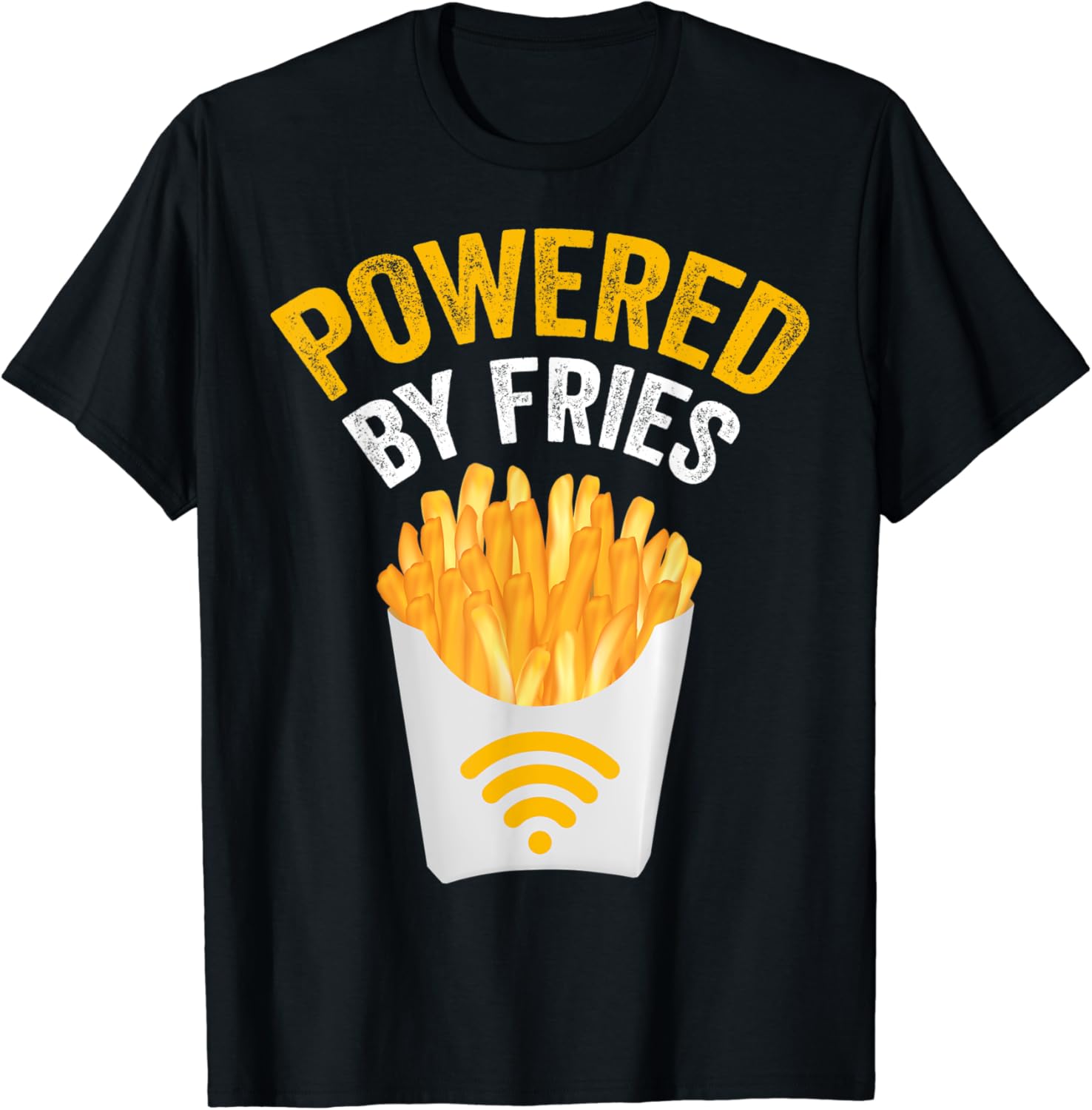 Powered by Fries Shirt Powered By French Fries TShirt Amazon.co.uk